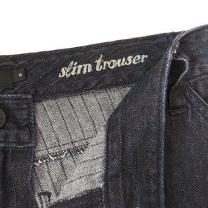 Calvin Klein Jeans Womens Size 14 Dark Blue Slim Trouser Pinstripe